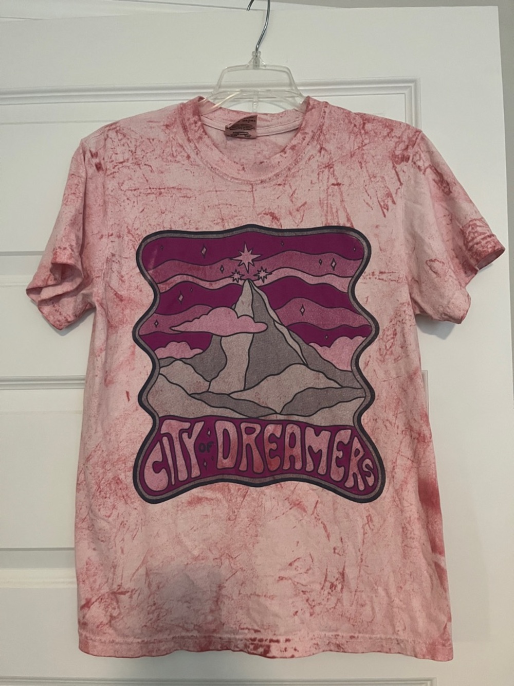 ACOTAR-inspired City of Dreamers Pink Tie-Dye Graphic Tee